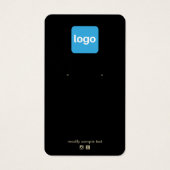 ブラックカスタムロゴの追加イヤリング (正面)