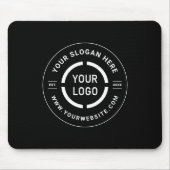 ブラックカスタムロゴブランドのプロモーション マウスパッド (正面)