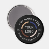 ブラックカスタムロゴブランドのプロモーション マグネット (正面/裏面)