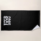 ブラックカスタムロゴプロモーション事業 ビーチタオル (正面)