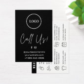 ブラックカスタムロゴモダンWxingアフターケアカード (デスク)