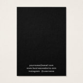 ブラックカスタムロゴ手作りイヤリングホルダーカード (裏面)