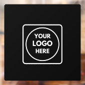 ブラックカスタムロゴ | オーダーメイドのビジネス窓ステッカー ウィンドウサイン (シート2)