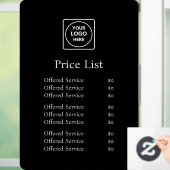 ブラックカスタムロゴ | ミニマルな価格表示 ウィンドウサイン (ホーム)