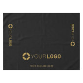 ブラックカスタム会社ロゴのプロモーションディスプレイ テーブルクロス (正面(横))