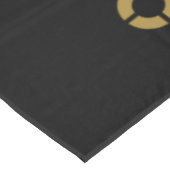 ブラックカスタム会社ロゴのプロモーションディスプレイ テーブルクロス (アングル)