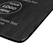 ブラックカスタム文字ミニマモダンリストビジネス カッティングボード (角)