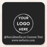 ブラックカスタム文字ミニマモダンリストビジネス スクエアペーパーコースター<br><div class="desc">デルのブランディングと業務テンプレートをミニマルシンプルスタイルで簡単に更新モダン。ロゴ、ソーシャルメディア名とWebサイト、またはコスト文字を追加して、わずか数分でプロフェッショナルの外観を作成。パーソナ救済リゼーションが必要以下の連絡メッセージボタンを使用してサポートを受ける。</div>
