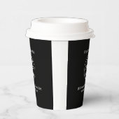 ブラックカスタム文字ミニマモダンリストビジネス 紙コップ (右)