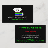 ブラックカスタム衣料品アパレルストアプリント 名刺 (正面/裏面)