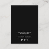 ブラックカスタム追加ロゴ6ホールスタッドイヤリング 名刺 (裏面)