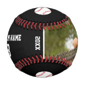 ブラックカスタム野球名子供へ数写真 野球ボール (正面)