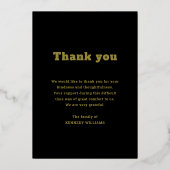 ブラックカスタム金ゴールド写真Forever In Ourハート 箔招待状 (裏面)