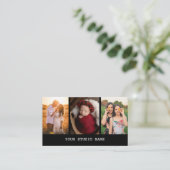 ブラックカスタム3フォトグラファー名刺 名刺 (スタンド正面)