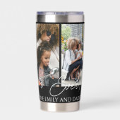 ブラックカスタム4写真コラージュ最高のマ・エバー 保温保冷タンブラー (背面)