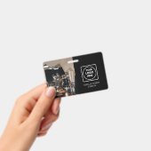 ブラックカスタムID | 現代のミニマル社員バッジ バッジ (Handheld)