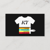 ブラックカスタムTシャツバッグ服 名刺 (裏面)