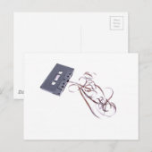 ブラックカセットテープ ポストカード (正面/裏面)