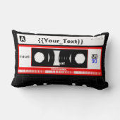 ブラックカセットテープ ランバークッション (裏面)