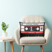 ブラックカセットテープ ランバークッション (椅子)