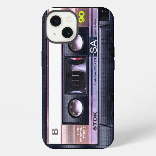 ブラックカセットテープ iPhoneケース (裏面)
