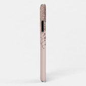 ブラックカッコいいグリッターダイヤモンドバラ金ゴールドモノグラム Case-Mate iPhoneケース (裏面/右)