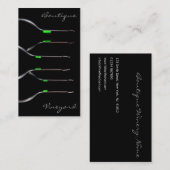 ブラックカッコいいワモダンインボトルフォト名刺 名刺 (正面/裏面)