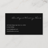 ブラックカッコいいワモダンインボトルフォト名刺 名刺 (裏面)