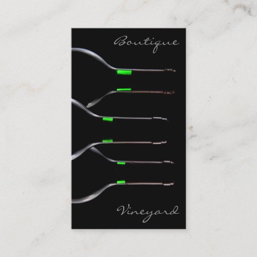 ブラックカッコいいワモダンインボトルフォト名刺 名刺 (正面)