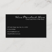 ブラックカッコいいワモダンインボトルフォト名刺 名刺 (裏面)