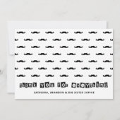 ブラックカットアウトタイポグラフィ男の赤ちゃんフォト誕生 案内状 (裏面)