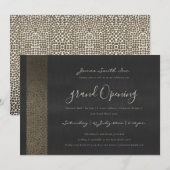 ブラックカッパーモザイクドット グランドオープニングセレモニー 招待状 (正面/裏面)