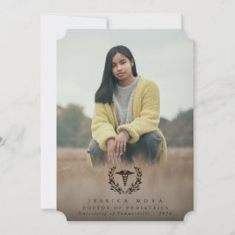 ブラックカドゥセウス医科大学2写真卒業 案内状