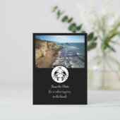 ブラックカニのステンシルモノグラム写真 インビテーションポストカード (スタンド正面)