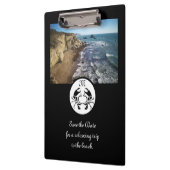 ブラックカニのステンシルモノグラム写真 クリップボード (左)