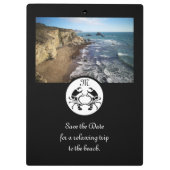 ブラックカニのステンシルモノグラム写真 クリップボード (裏面)