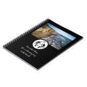 ブラックカニのステンシルモノグラム写真 ノートブック (左側)