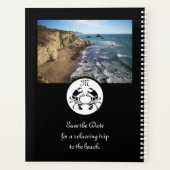 ブラックカニのステンシルモノグラム写真 プランナー手帳 (裏面)