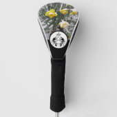 ブラックカニのステンシルモノグラムw写真 ゴルフヘッドカバー (正面)