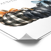 ブラックカボチャ赤ちゃんシャワーカードとギフト ポスター (角)