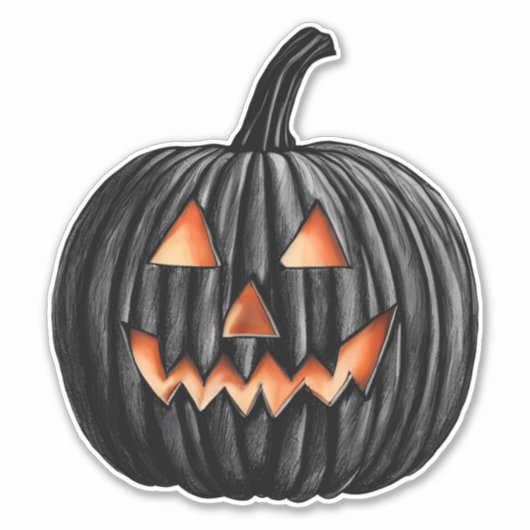ブラックカボチャ シール (正面)