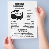 ブラックカメラアイコン、写真家、写真撮影 チラシ (手)