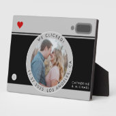 ブラックカメラフォトユニークウェディングアニバーサリー フォトプラーク (側面)