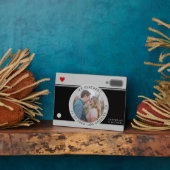 ブラックカメラユニーク写真結婚記念日 フォトプラーク (側面)