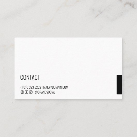 ブラックカメラ撮影プロフェッショナル写真家 名刺 (裏面)