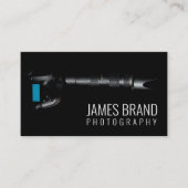 ブラックカメラ撮影プロフェッショナル写真家 名刺 (正面)
