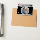 ブラックカメラ結婚写真のユニーク日付の保存 マグネット