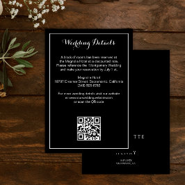 ブラックカモダンラグラフィスクリプトの結婚詳細 エンクロージャーカード