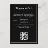 ブラックカモダンラグラフィスクリプトの結婚詳細 エンクロージャーカード (正面)