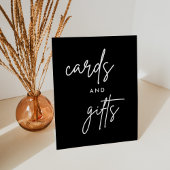 ブラックカモダンードとギフト結婚のテーブル 台座サイン